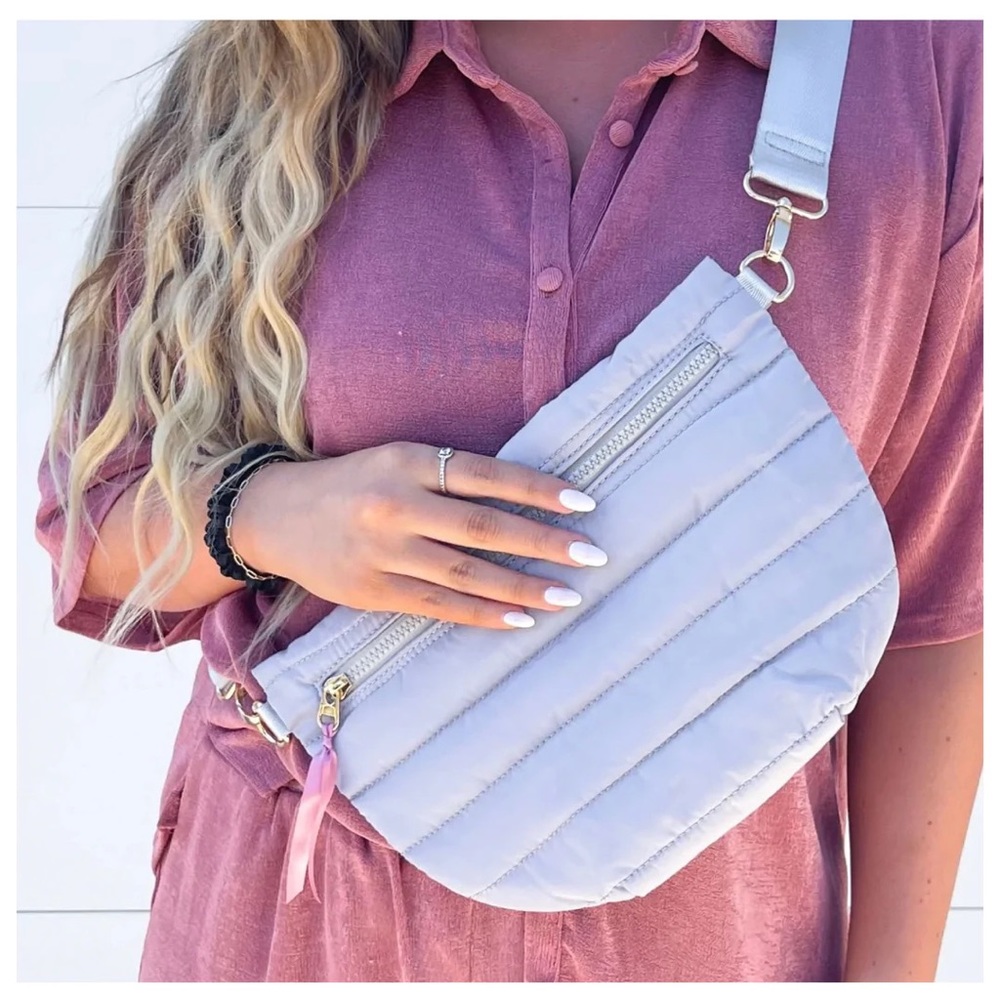 Grey Cross-Body Bag